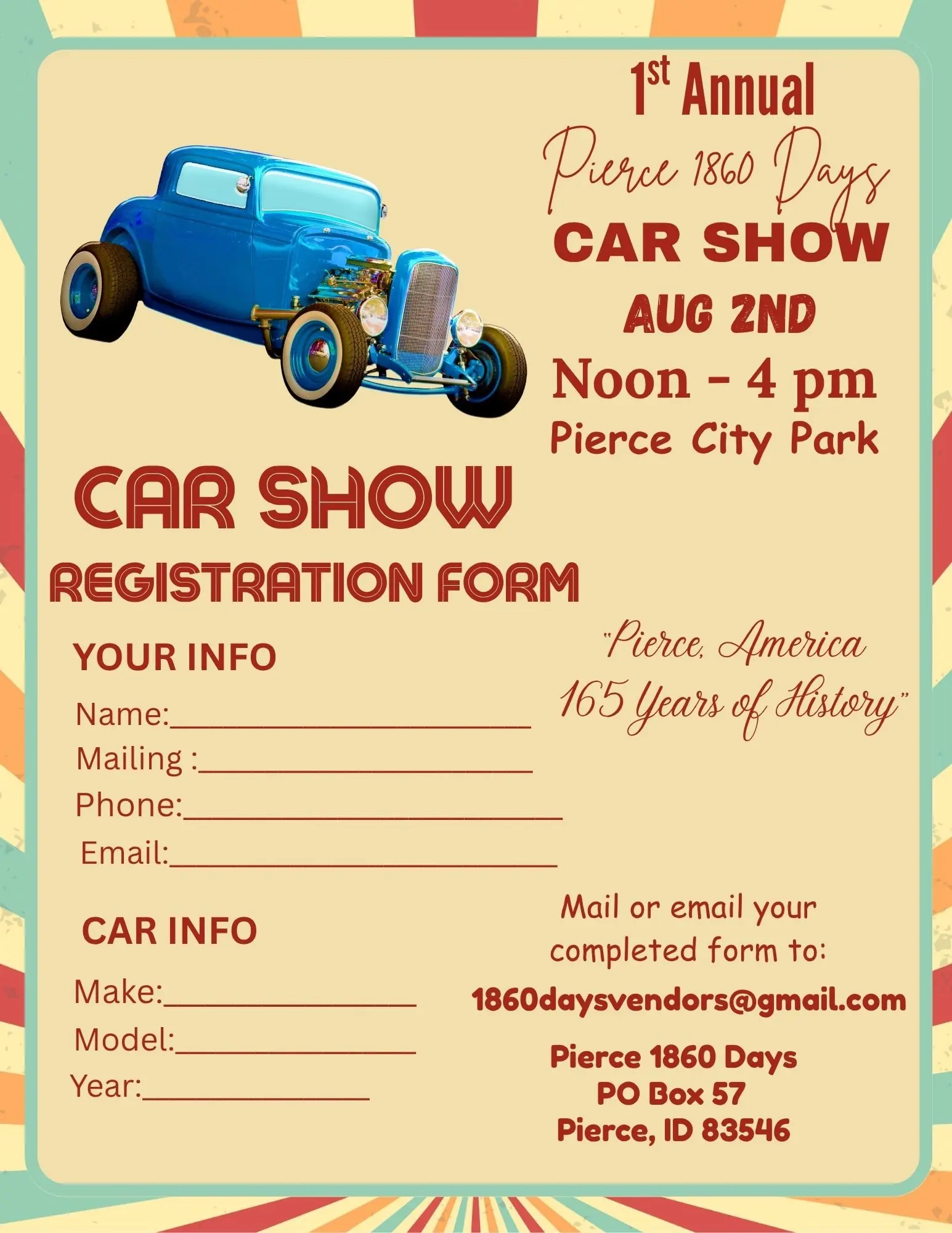 Pierce 1860 Days Car Show