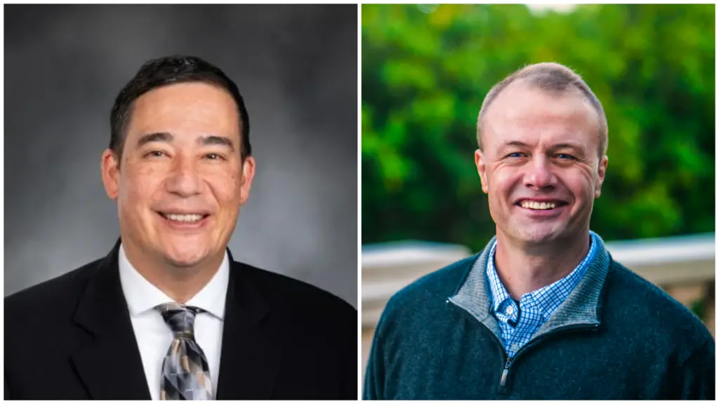 (Left) Steve Hobbs (Right) Tim Eyman