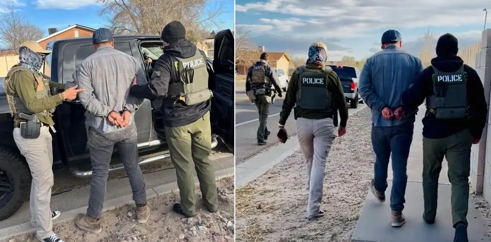 ICE officers arrest illegal foreign nationals for serious crimes in New Mexico in recent week-long enforcement action. U.S. Immigration and Customs Enforcement