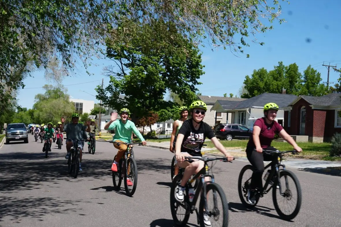 The Pocatello/Chubbuck School District applied for and won a grant that provided bikes, helmets, curriculum and teacher training for the Ride for Focus program. Carly Flandro / Idaho Education News