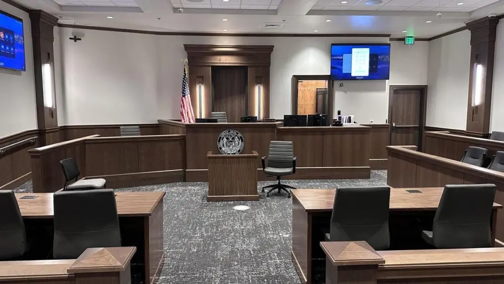 Courtroom at new Nez Perce County Courthouse