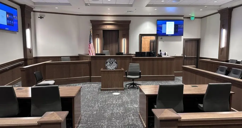 Courtroom at new Nez Perce County Courthouse