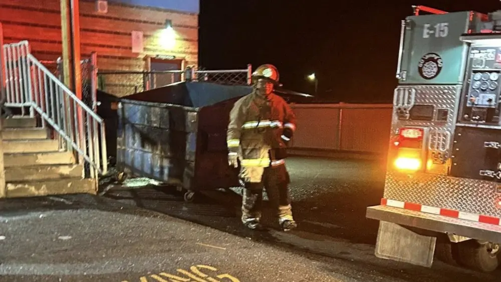 Dumpster Fire at Lapwai Elementary