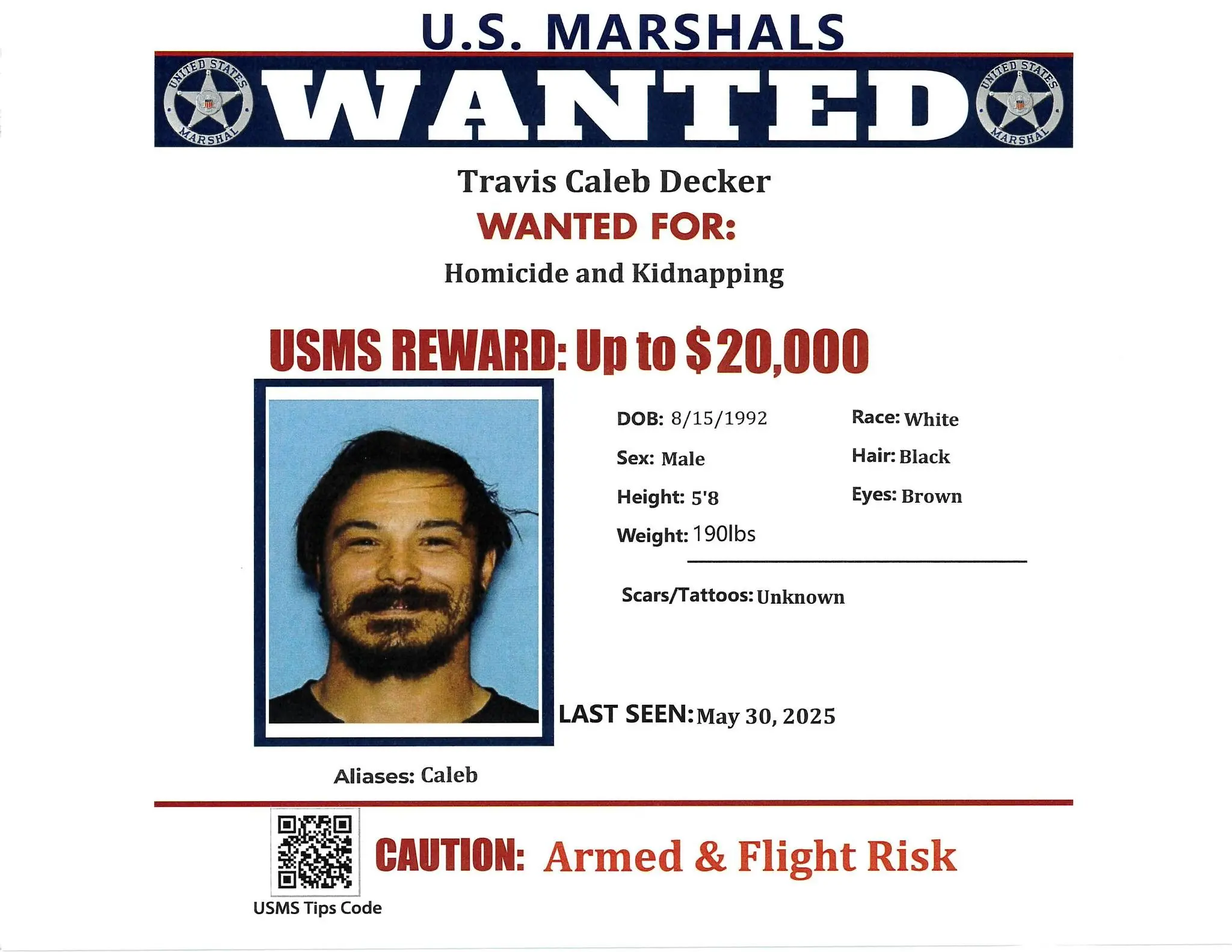 Wanted Travis Decker