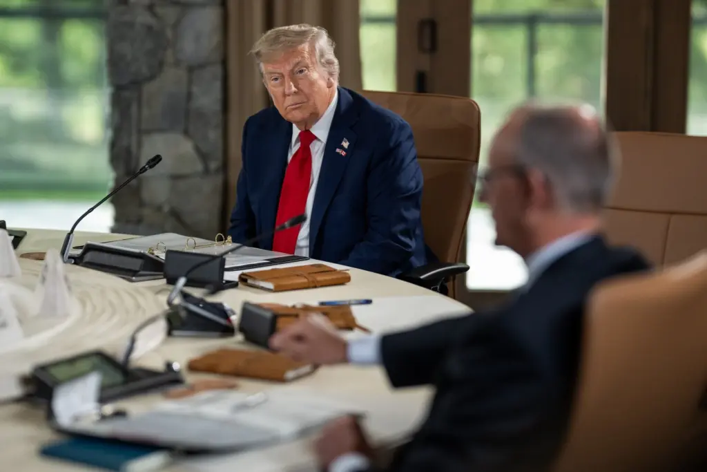President Donald Trump participates in Session I of the G7 Summit, Monday, June 16, 2025, in Kananaskis, Alberta, Canada. (Official White House Photo by Daniel Torok)