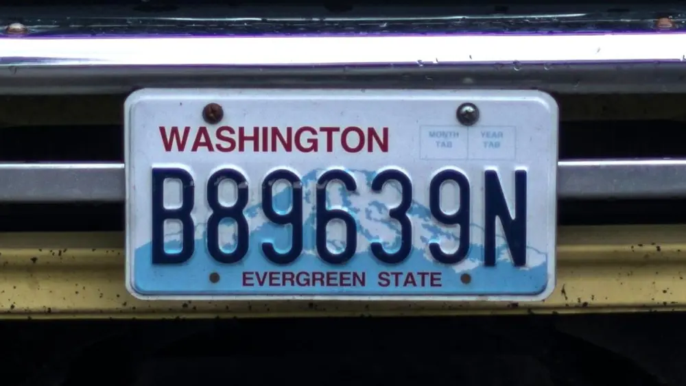 Washington License Plate