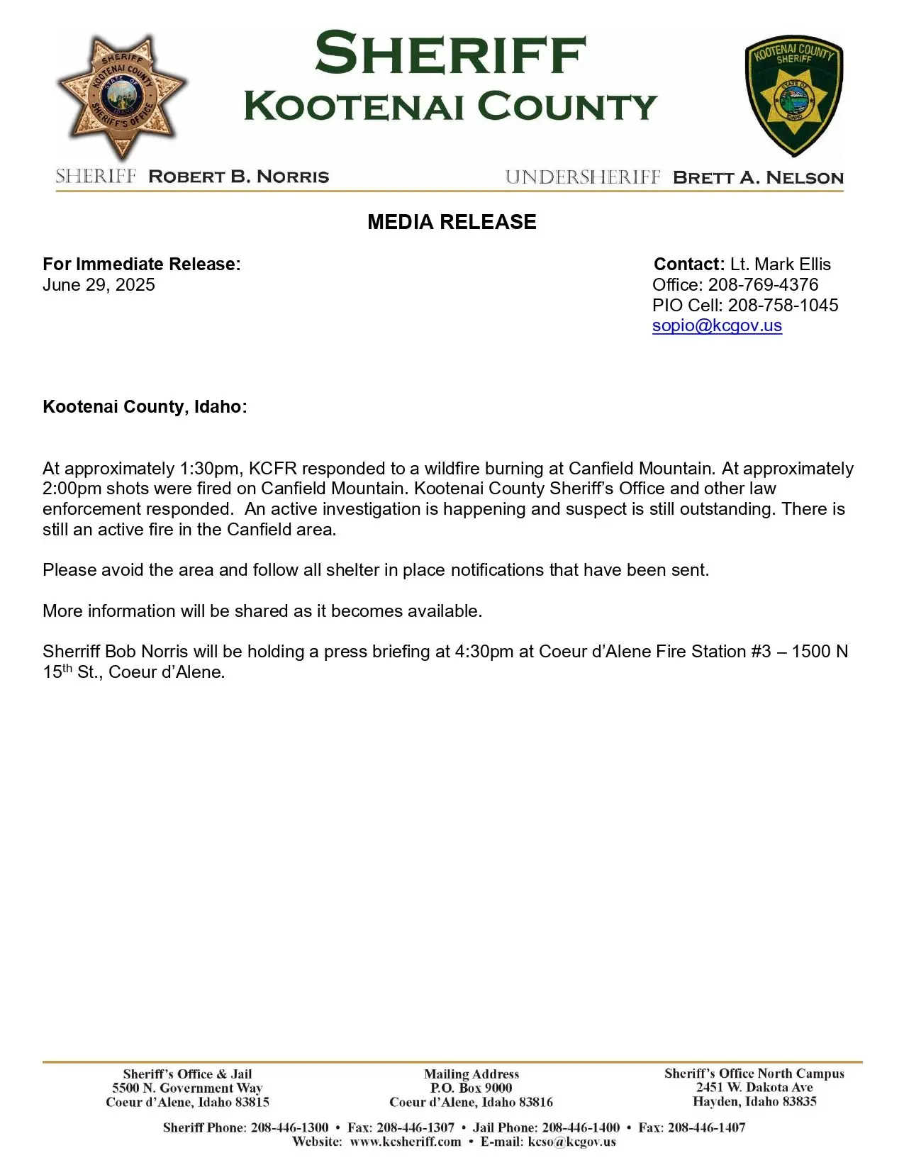 Kootenai County Sheriff