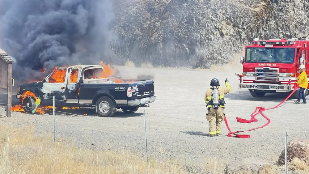 Vehicle Fire in Asotin County 7-2-25