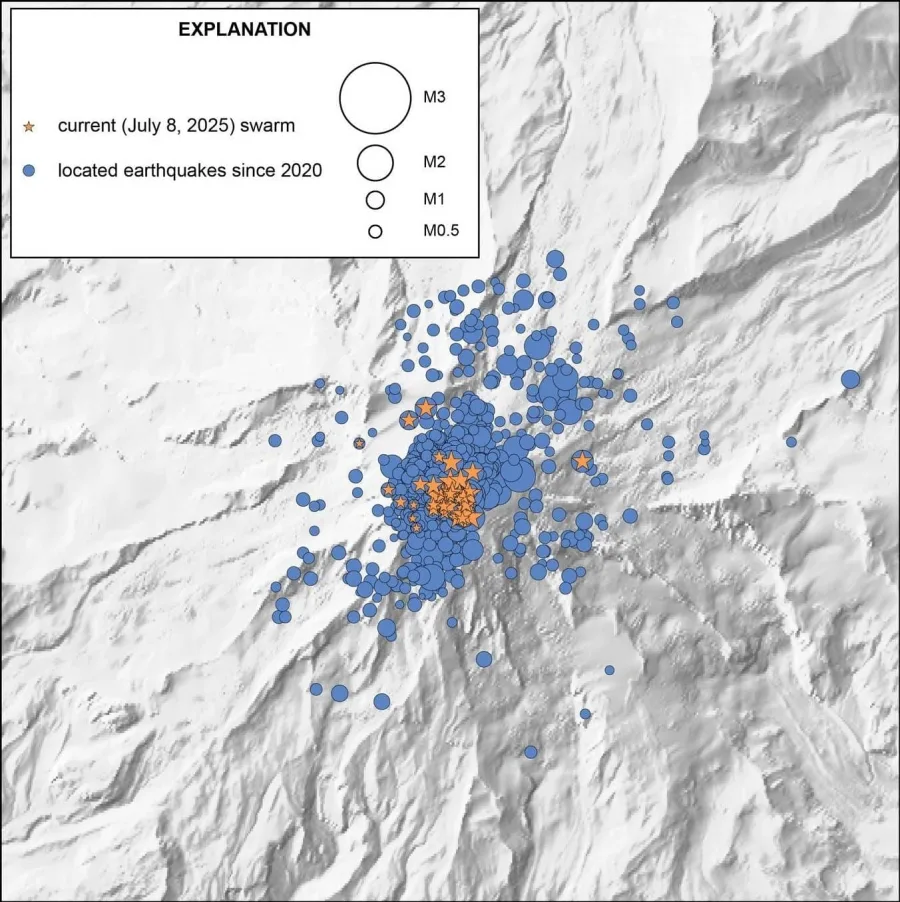 Mount Rainier Quakes 7-8-25