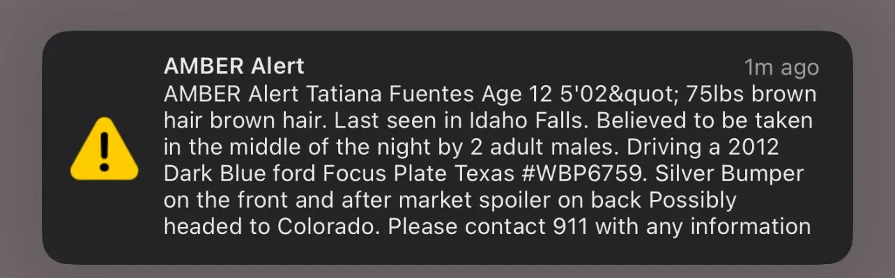 amber alert