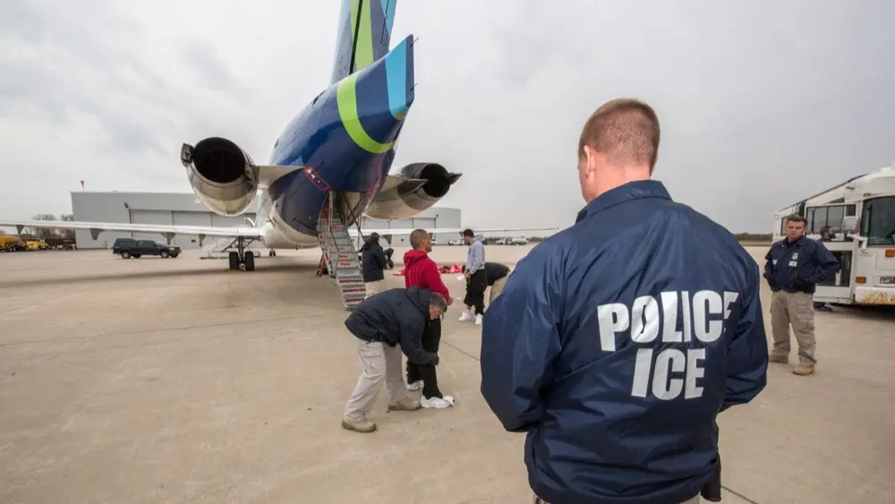 ICE - Immigration And Customs Enforcement deportation flight