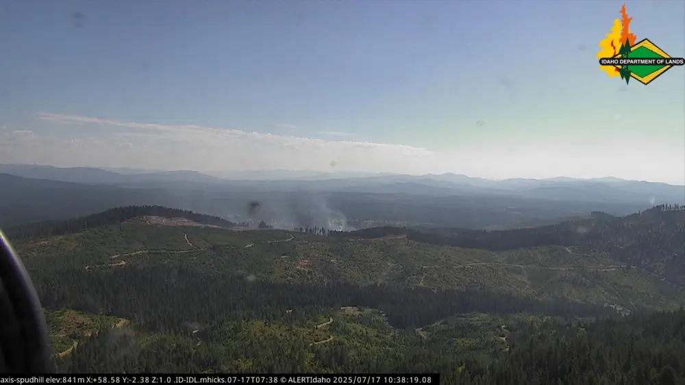 Cherry Fire from Spud Hill Camera 7/17 - IDL