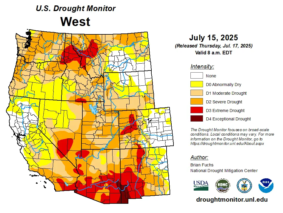 U.S. Drought Monitor 7-17-25