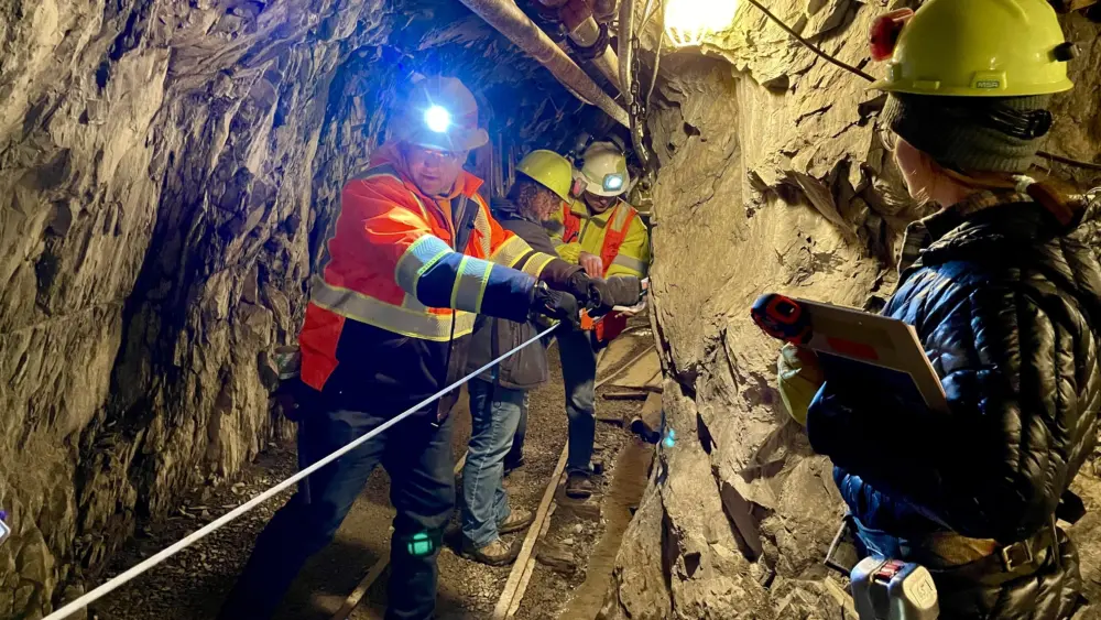 Geology students from the University of Idaho use the Silver Valley mine as a hands-on classroom.