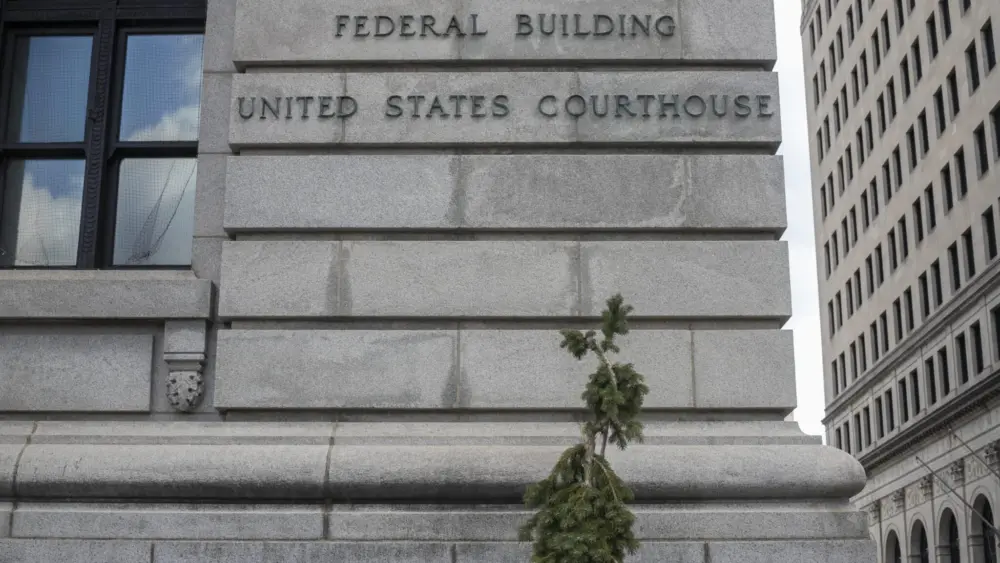 The U.S. District Court for the District of Rhode Island is pictured in downtown Providence. (Photo by Alexander Castro/Rhode Island Current)
