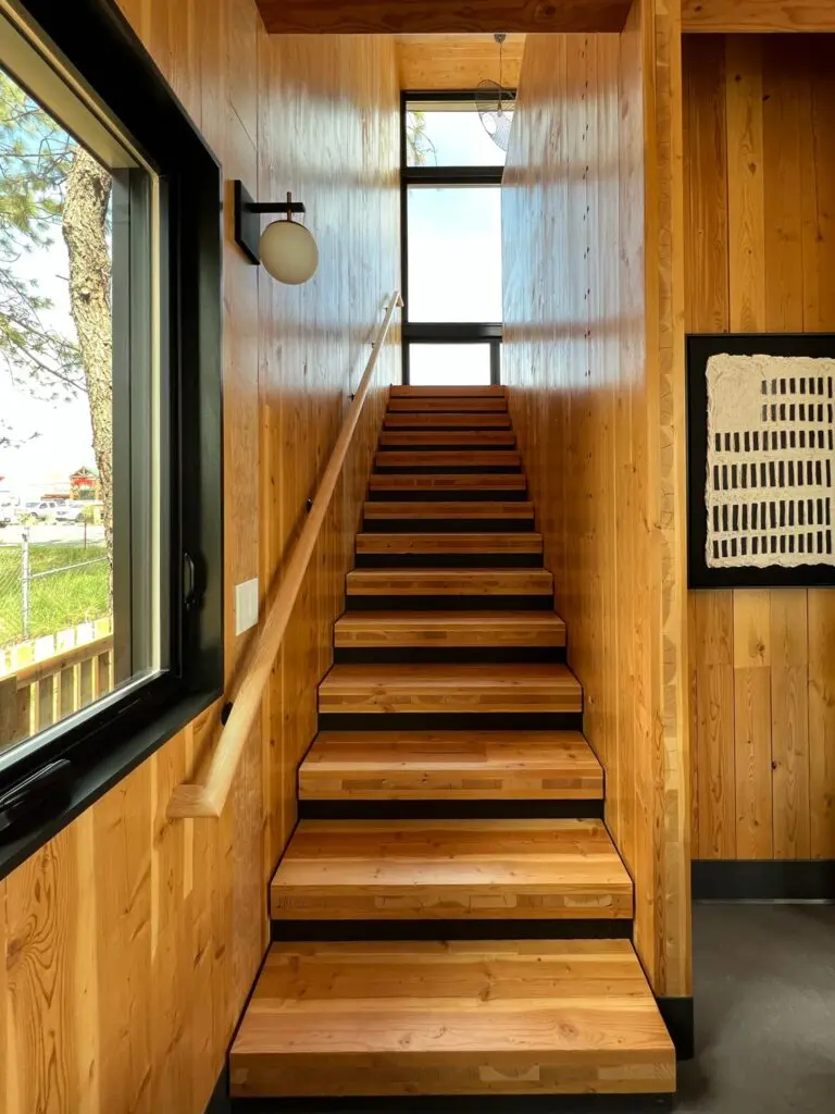 Wood was used in the home both as a demonstration project for cross-laminated timber and because studies have shown that wood interiors enhance physical and mental well-being (photo courtesy of Miller Hull Partnership).