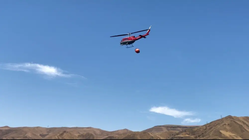 Helicopter over the Snake River July 9th 2025 - Victoria Johnson 2025 Dailyfly News