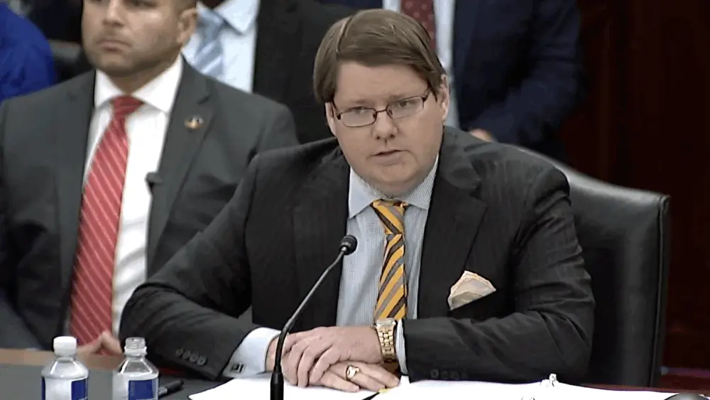 USDA Deputy Secretary Stephen Alexander Vaden testifies before the Senate Committee on Agriculture, Nutrition, and Forestry on July 30, 2025.
