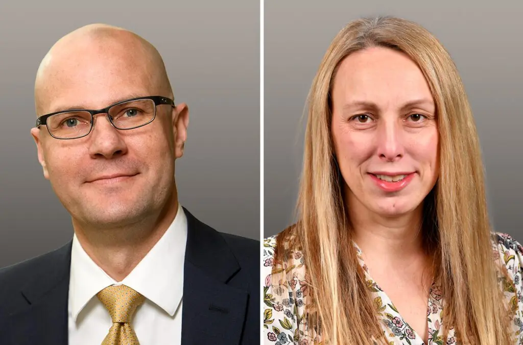 Matthew Skinner (left) and Jennifer Klein