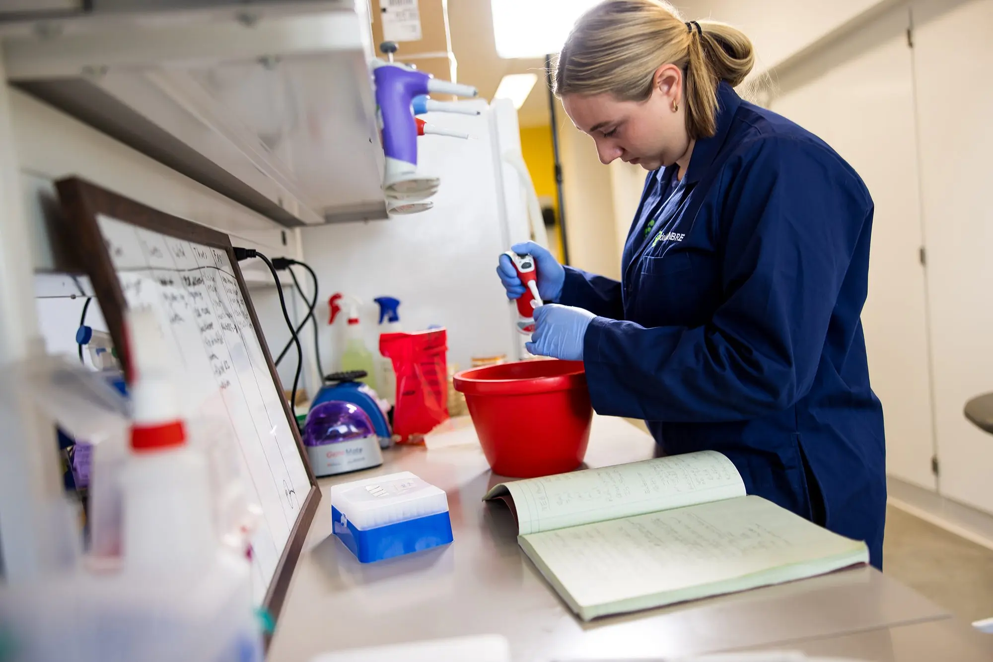 Lily Givens of Coeur d’Alene, a University of Idaho microbiology major with a mathematics minor, participates in hands‑on research through Idaho INBRE.