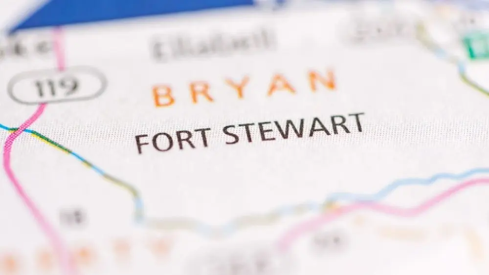 MAP DEPICTING Fort Stewart. Georgia. USA
