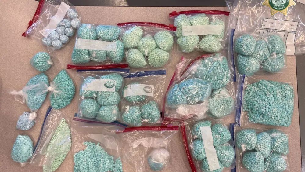 Multnomah County Sheriff’s officials seized about $400,000 worth of fentanyl powder and pills on July 25, 2023, marking the agency’s largest such seizure at that time. (Courtesy of Multnomah County Sheriff’s Office)
