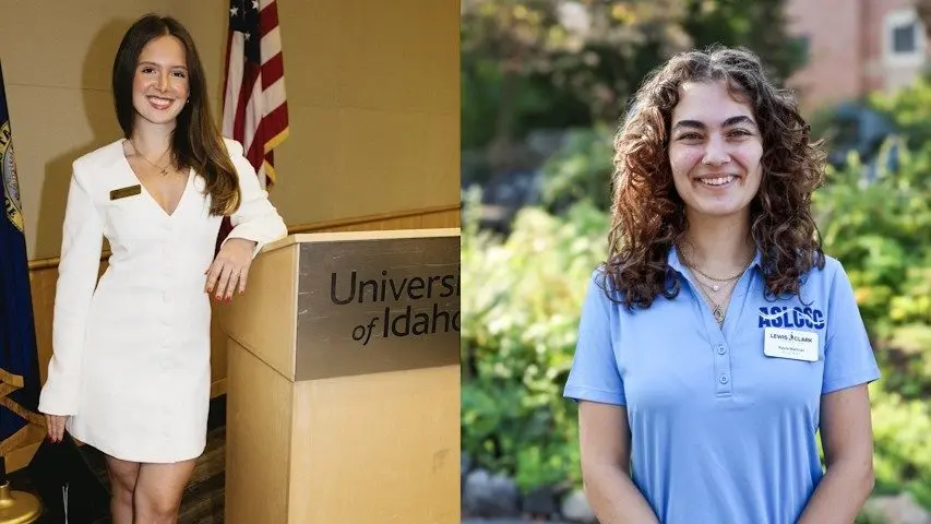 Martha Smith, right, and Rayne Martinez, left. The two were simultaneously presidents of their respective student governments for the 2024-25 academic year.
