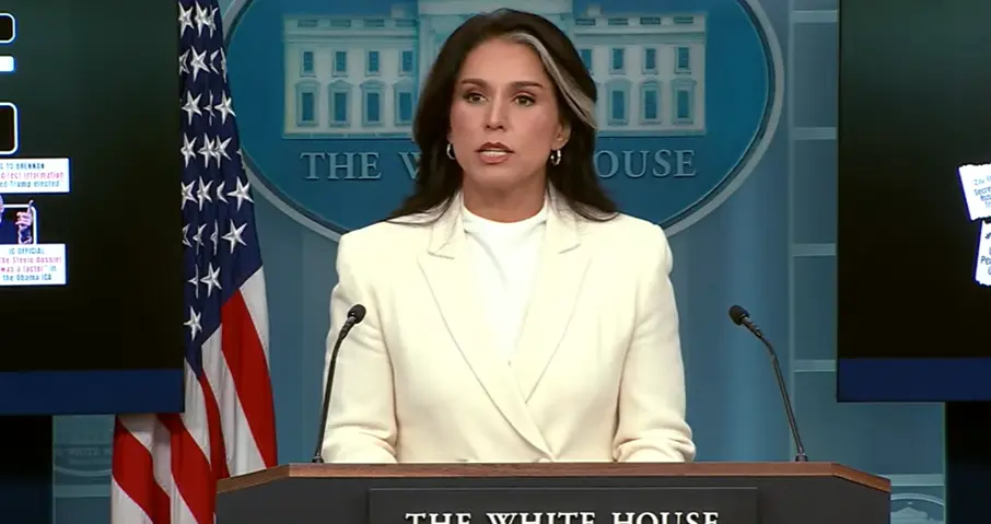 Screenshot from “Press Secretary Karoline Leavitt Briefs Members of the Media, July 23, 2025,” YouTube, uploaded by The White House, July 23, 2025.