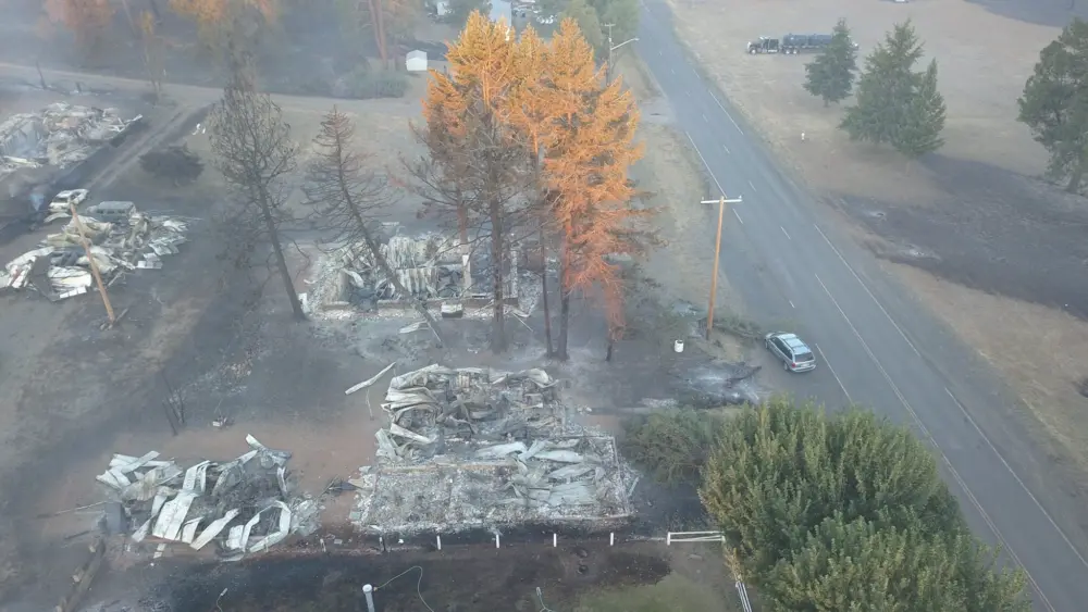 Babb Rd. Fire – September 9, 2020 | Photo courtesy of the Rosalia Fire Department, via Facebook
