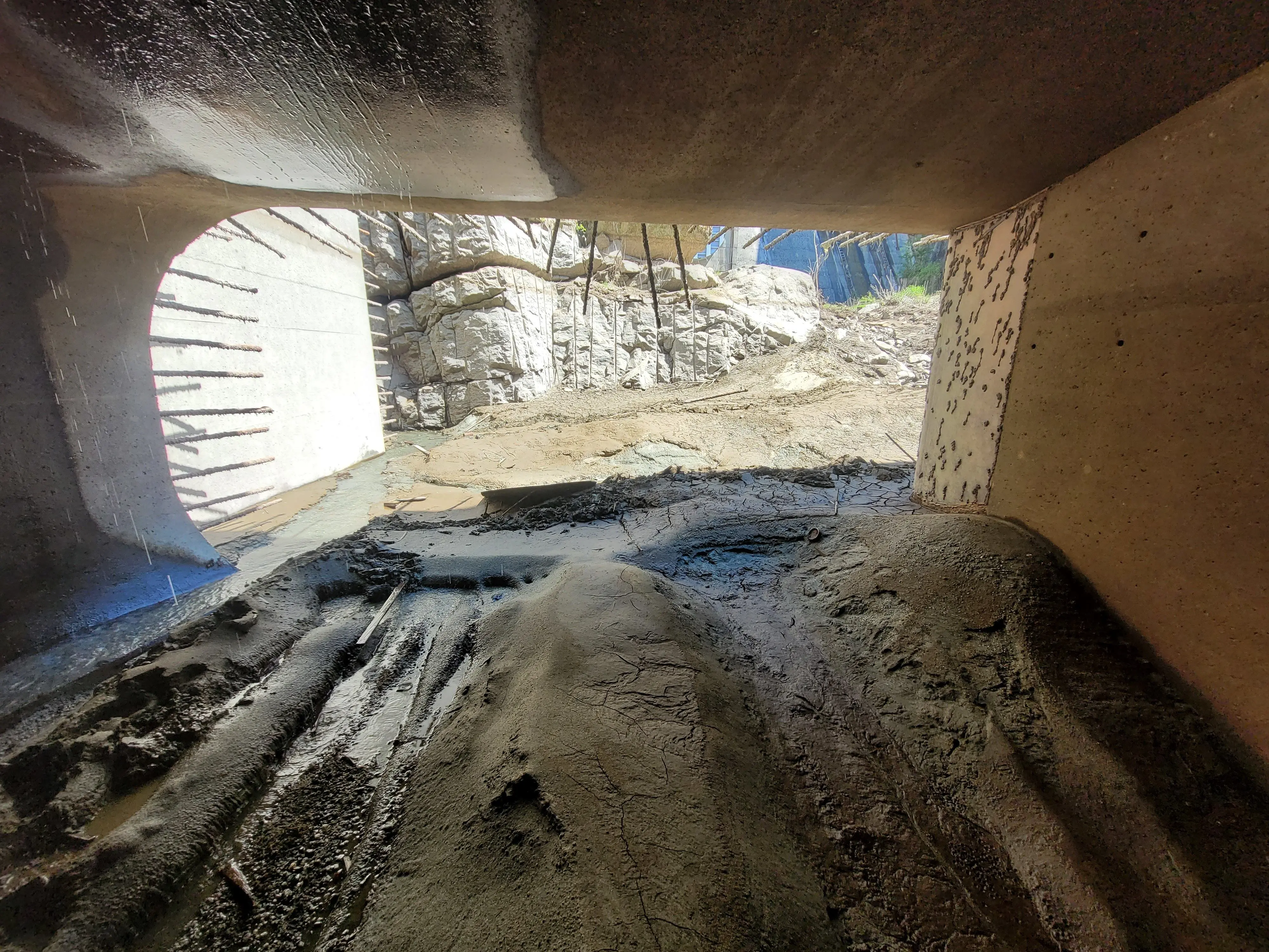 The U.S. Army Corps of Engineers, Walla Walla District's Dworshak Dam, is shown where an empty turbine bay, future location of the dam's fourth generating unit, is prepared for assessment during the first flooding of the bay in 50 years. This flooding was part of initial design work to test draft tube bulkheads and assess how the space could be converted into an operating hydropower unit.