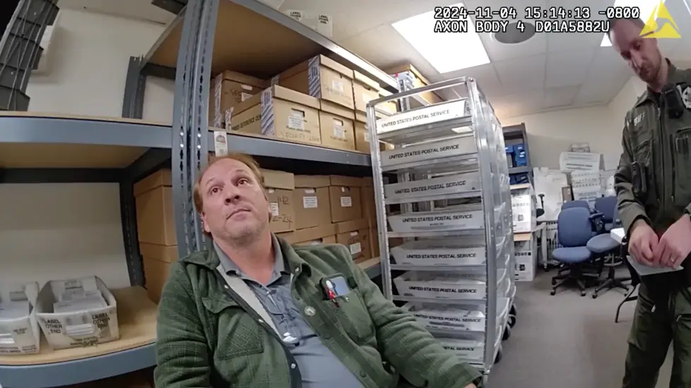 Screenshot of bodycam footage obtained by The Center Square from Island County