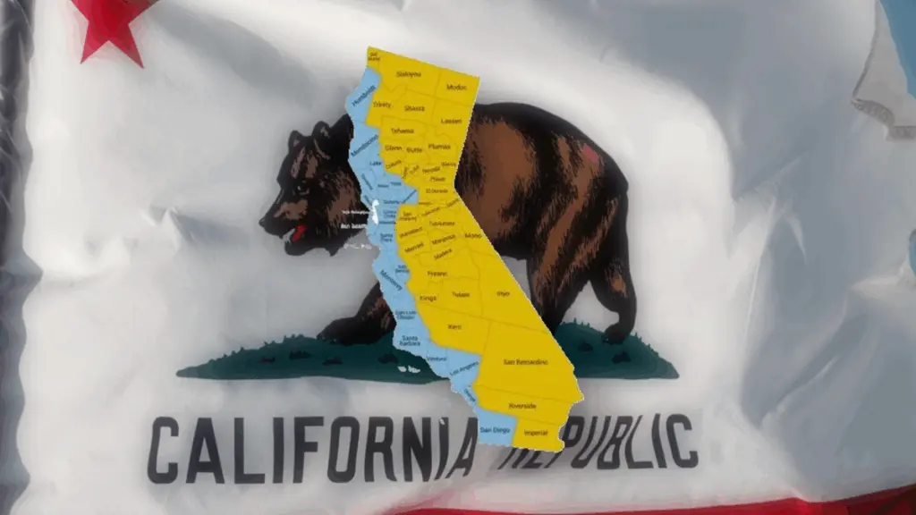 California Assembly Minority Leader James Gallagher and his Republican colleagues in the Legislature have proposed creating a new state consisting of 35 inland counties in this Aug. 27, 2025 map. Katja Townsend/California Assembly Republicans