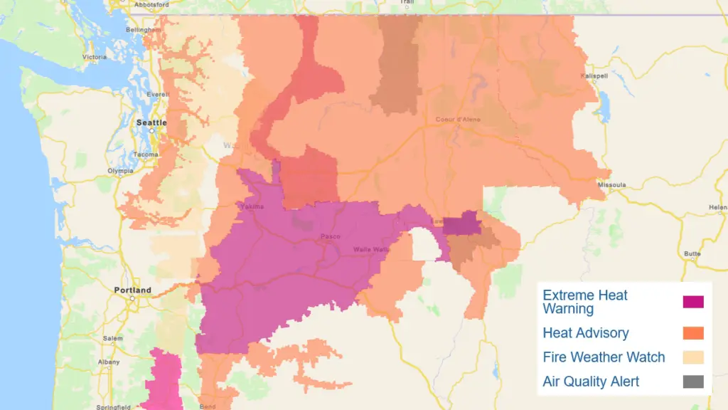 Heat Warnings 9-2-25