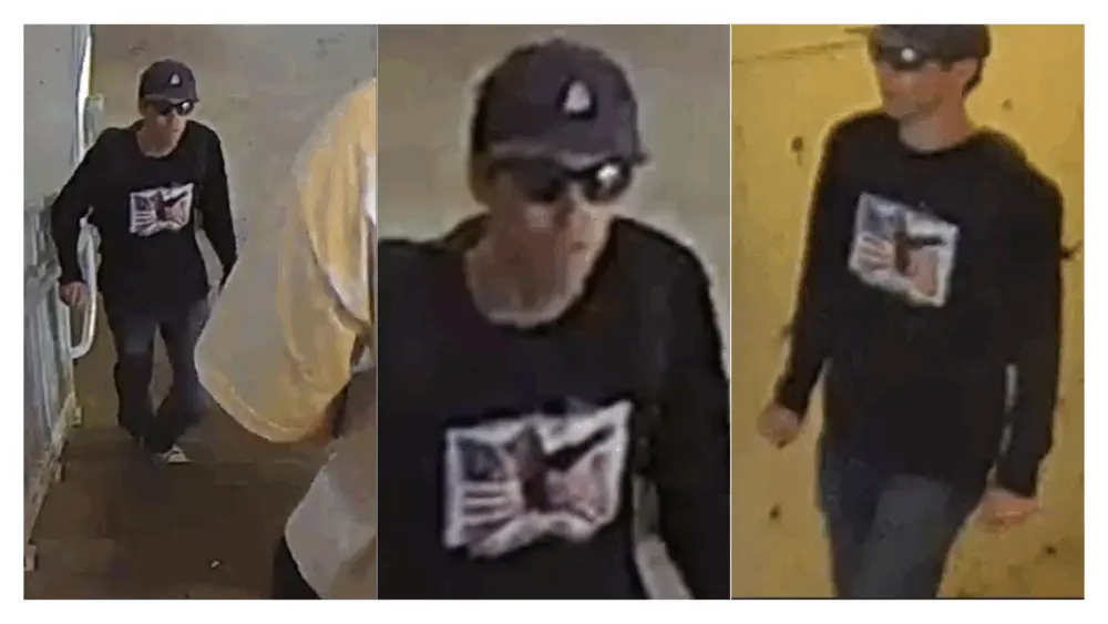 Investigators are seeking the public’s help to identify this person of interest in connection with the fatal shooting of Charlie Kirk at Utah Valley University. (Photo Credit: Utah Department of Public Safety / Facebook)