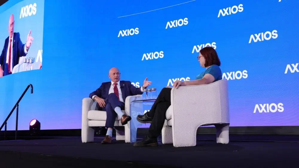 Senetor Mark Kelly, AZ, speaks at AI for America roadmap at the Axios AI+ Summit - Facebook