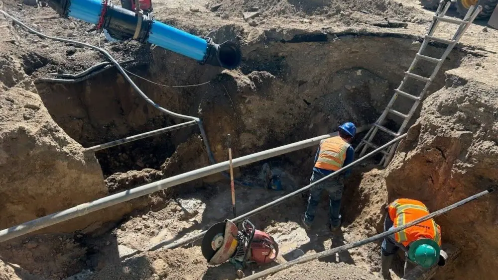 In McCammon, crews are replacing aging water lines that draw drinking water to the rural eastern Idaho town from a spring. (Photo courtesy of the city of McCammon)