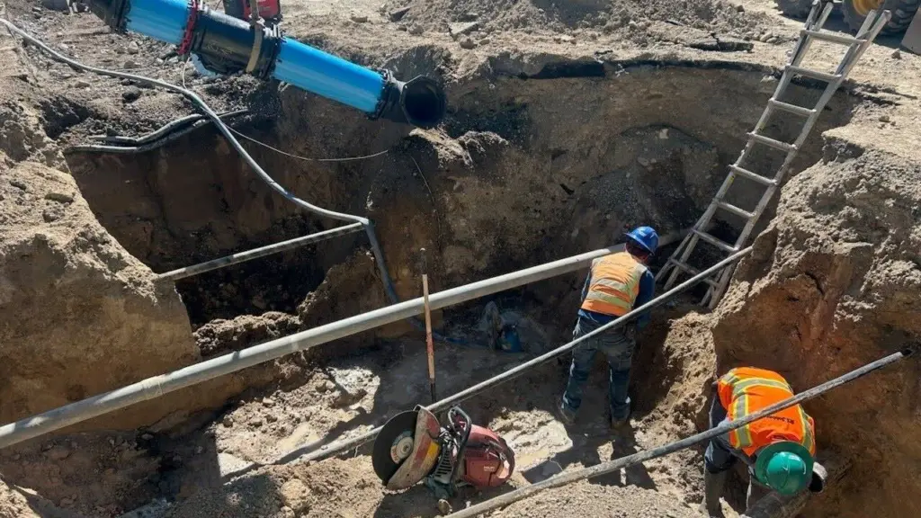 In McCammon, crews are replacing aging water lines that draw drinking water to the rural eastern Idaho town from a spring. (Photo courtesy of the city of McCammon)