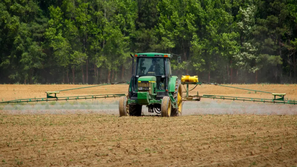Spraying Farm Field