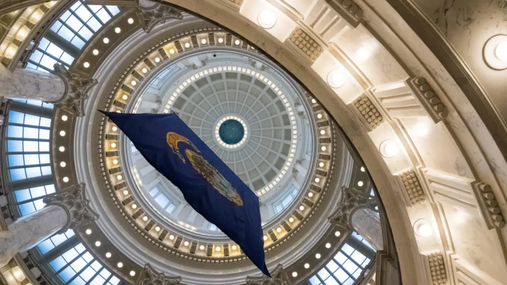 The Idaho State Capitol rotunda is pictured in this Jan. 23, 2024, photo. (Otto Kitsinger for Idaho Capital Sun)