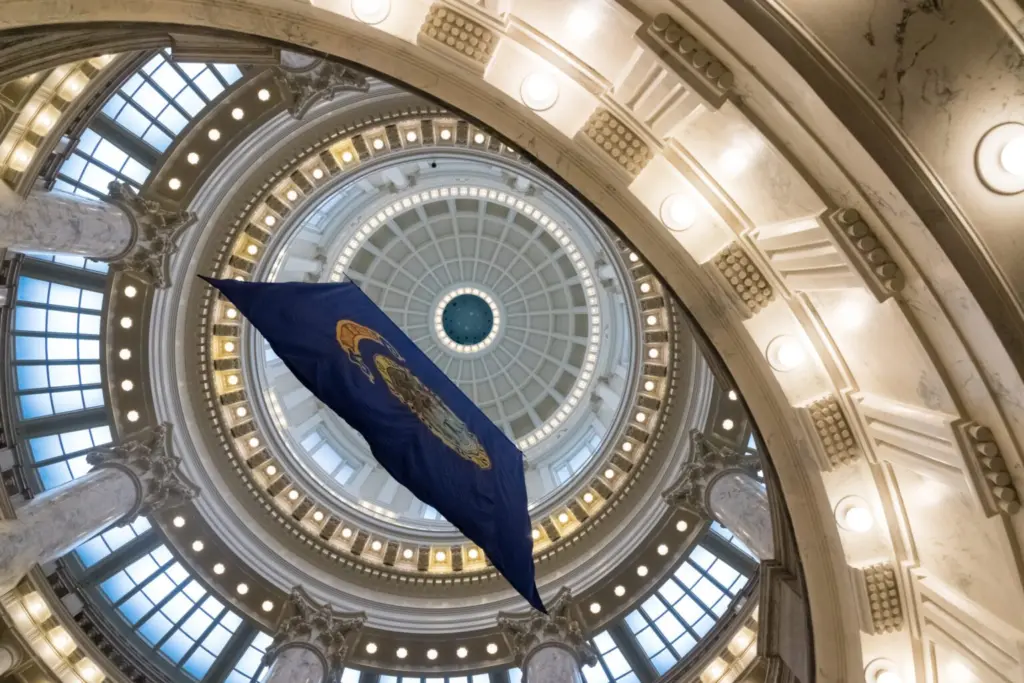 The Idaho State Capitol rotunda is pictured in this Jan. 23, 2024, photo. (Otto Kitsinger for Idaho Capital Sun)