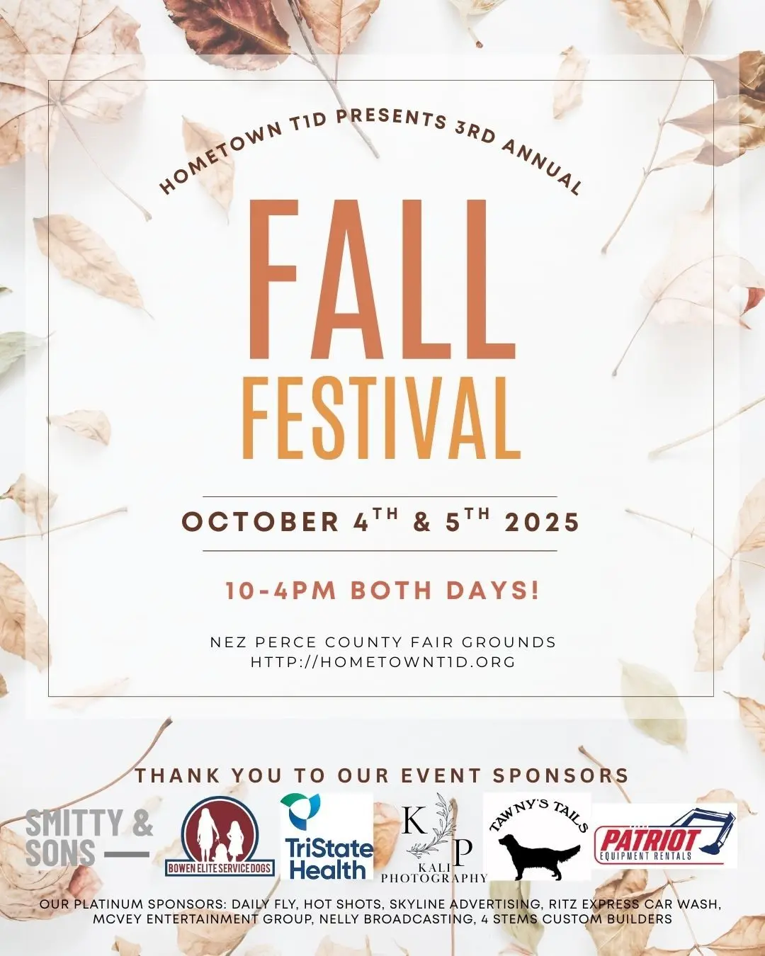 ChatGPT said: Hometown T1D Fall Festival