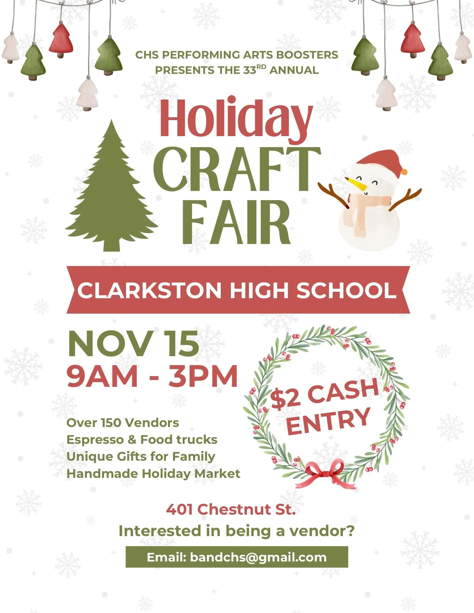 Clarkston High School Holiday Craft Fair
