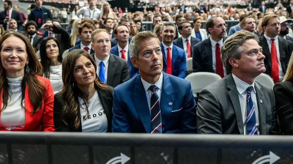 Transportation Secretary Sean Duffy attends the memorial service for Charlie Kirk in Glendale, Ariz., Sept. 21, 2025. Photo: Daniel Torok / Official White House Photo via Flickr / United States Government Work