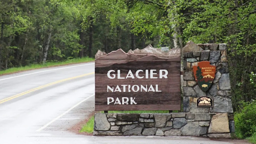 The entrance sign to Glacier National Park, seen on May 19, 2025. (Micah Drew/Daily Montanan)