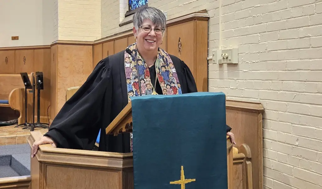 The Rev. Tricia Tedrow is the new pastor at First Presbyterian Church in Moscow, Idaho. (Photo by Kali Nelson/FāVS News)