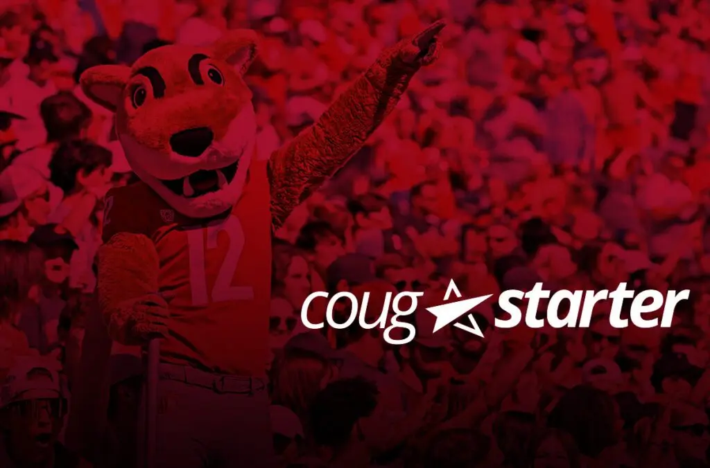 CougStarter is the WSU Foundation’s crowdfunding program, supporting student clubs and organizations across the state (composite featuring photo by Shelly Hanks, WSU Photo Services).