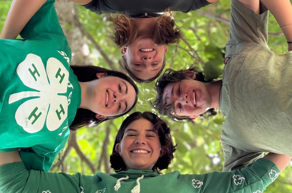 The leadership cabinet of the WSU 4‑H Club are, clockwise from top: Carissa Fieldson, treasurer; Chaz Fieldson, vice president; Ainsley Carpenter, president; and Elyssa Kofler, secretary (photo courtesy of Ainsley Carpenter).