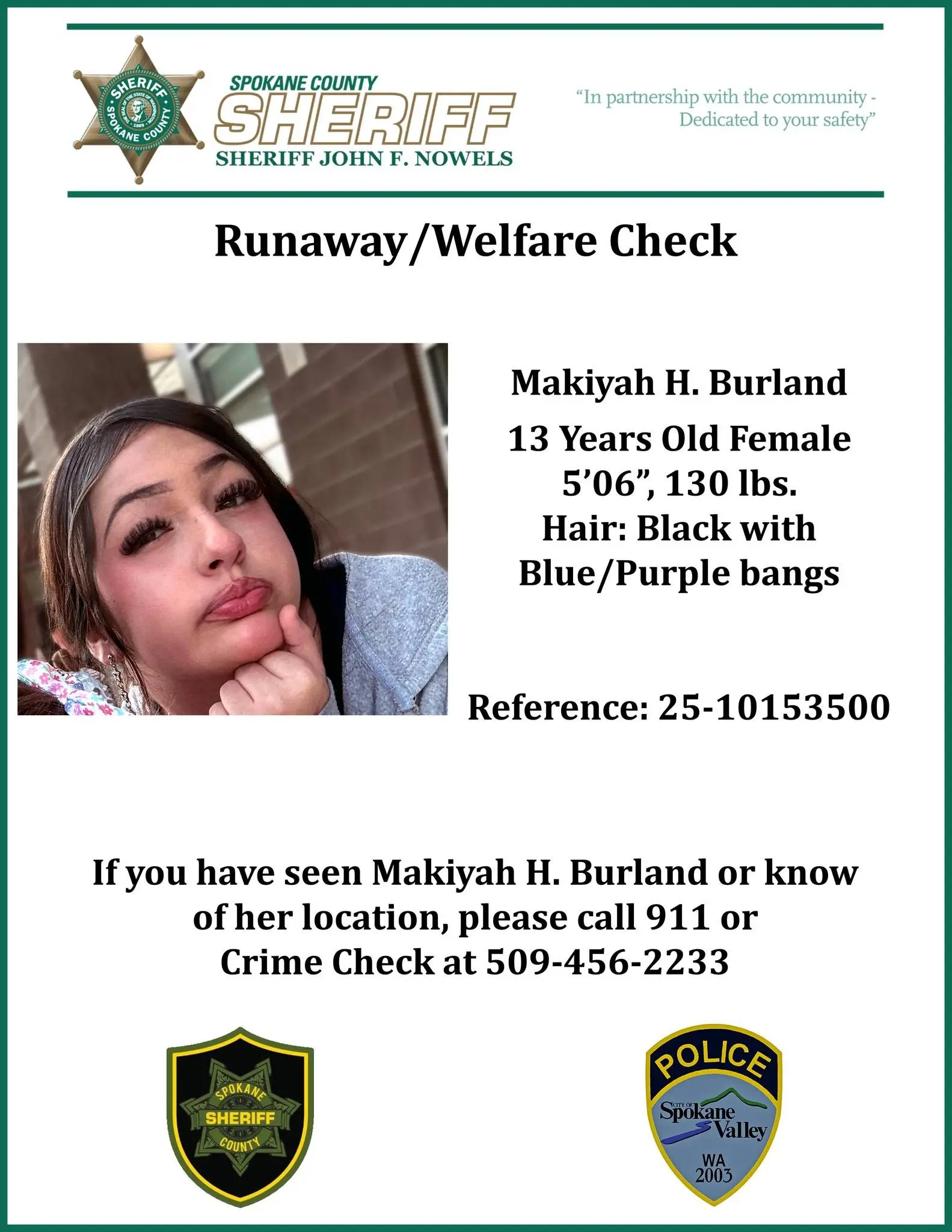 Photo Credit: Spokane County Sheriff’s Office / Facebook