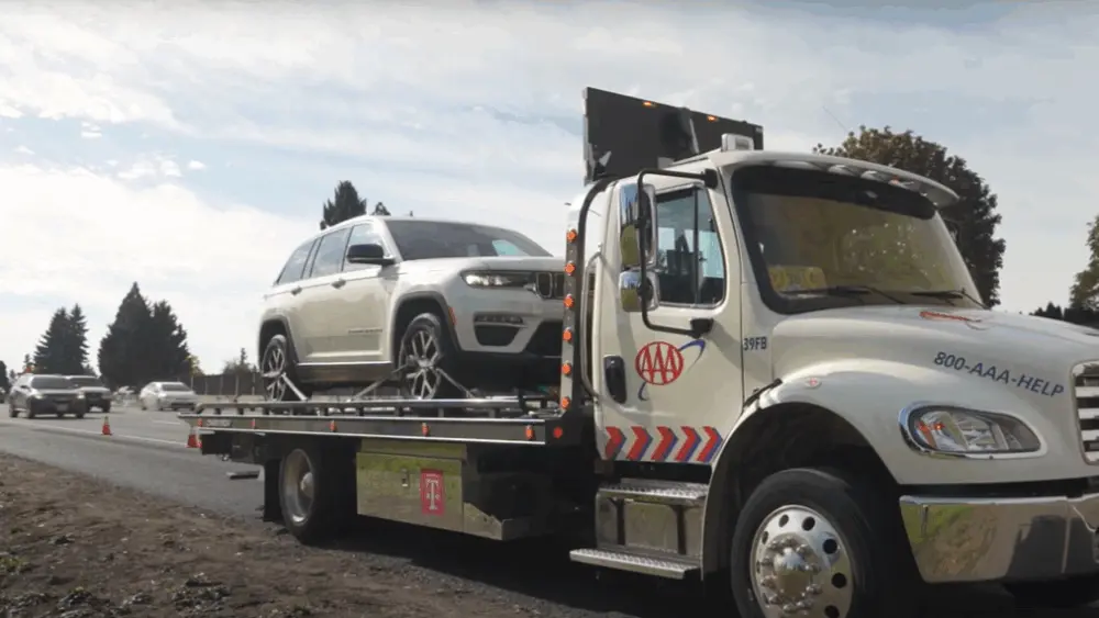Screenshot from AAA roadside safety footage, courtesy of AAA