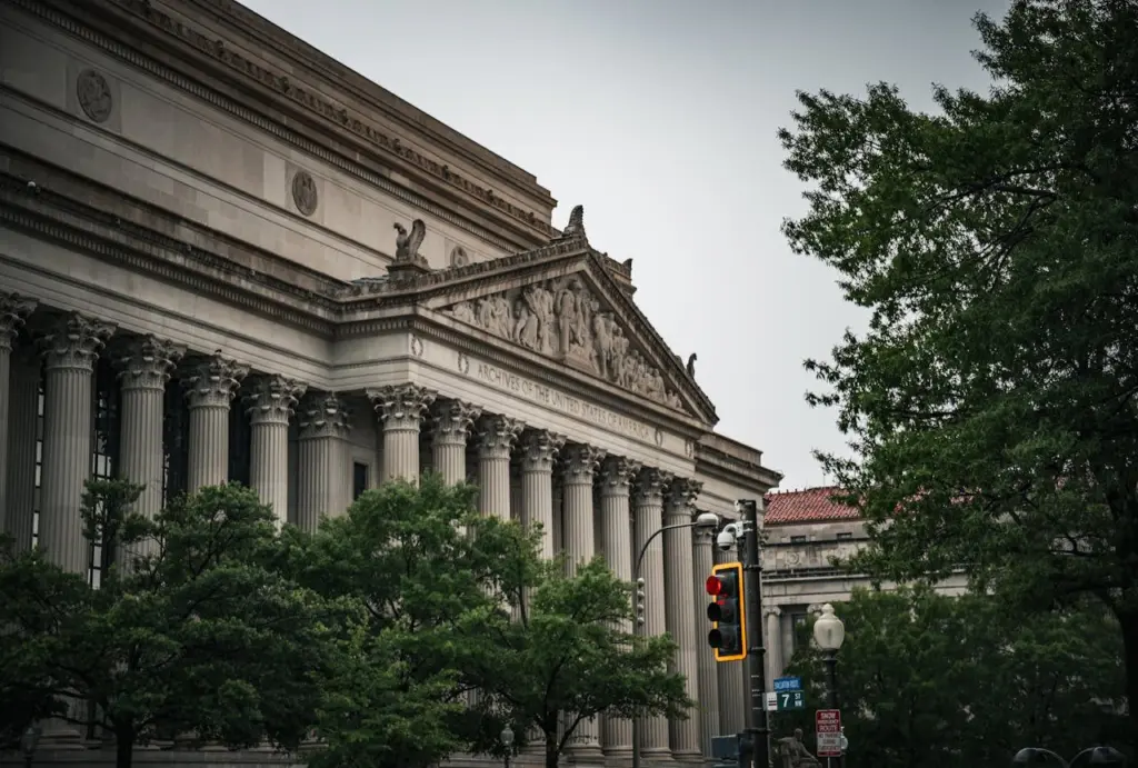 Photo by Optical Chemist: https://www.pexels.com/photo/national-archives-building-in-washington-d-c-34352308/